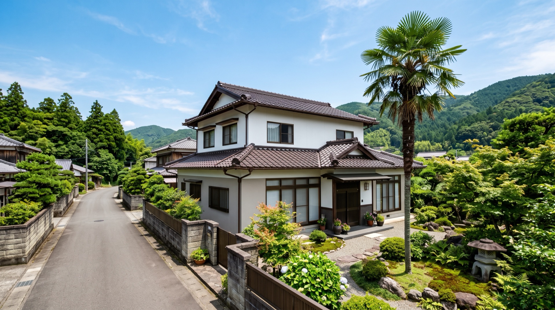 塗り替えを終えた家の外壁と屋根
